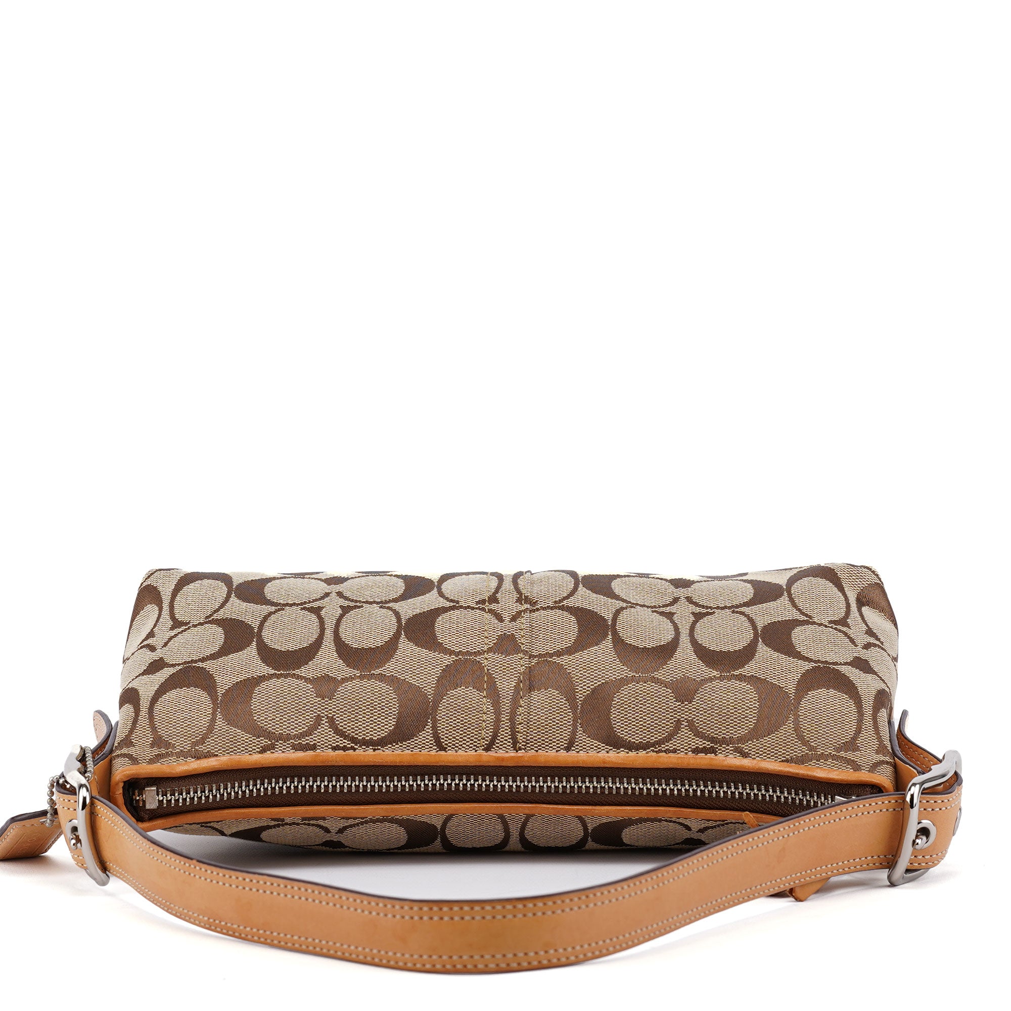 8K01 Beige Signature C Demi Shoulder Bag