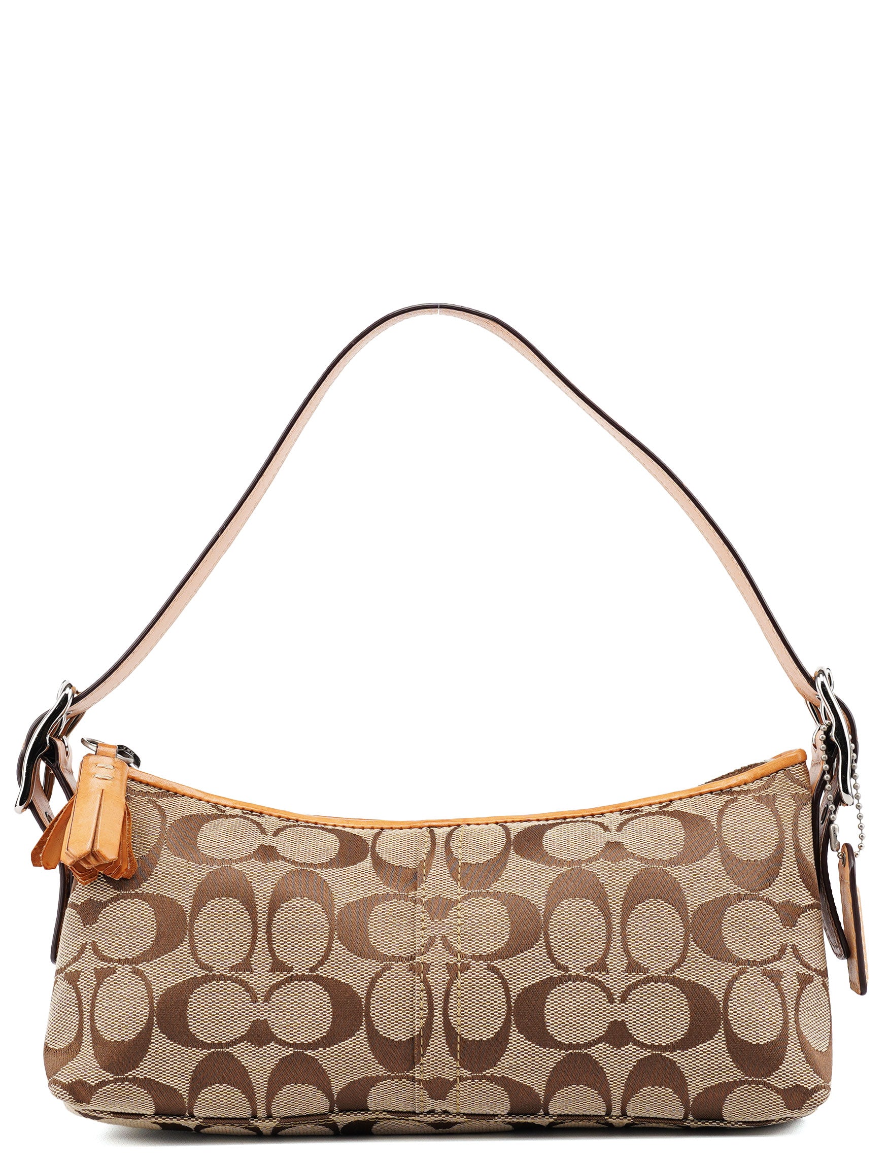 8K01 Beige Signature C Demi Shoulder Bag