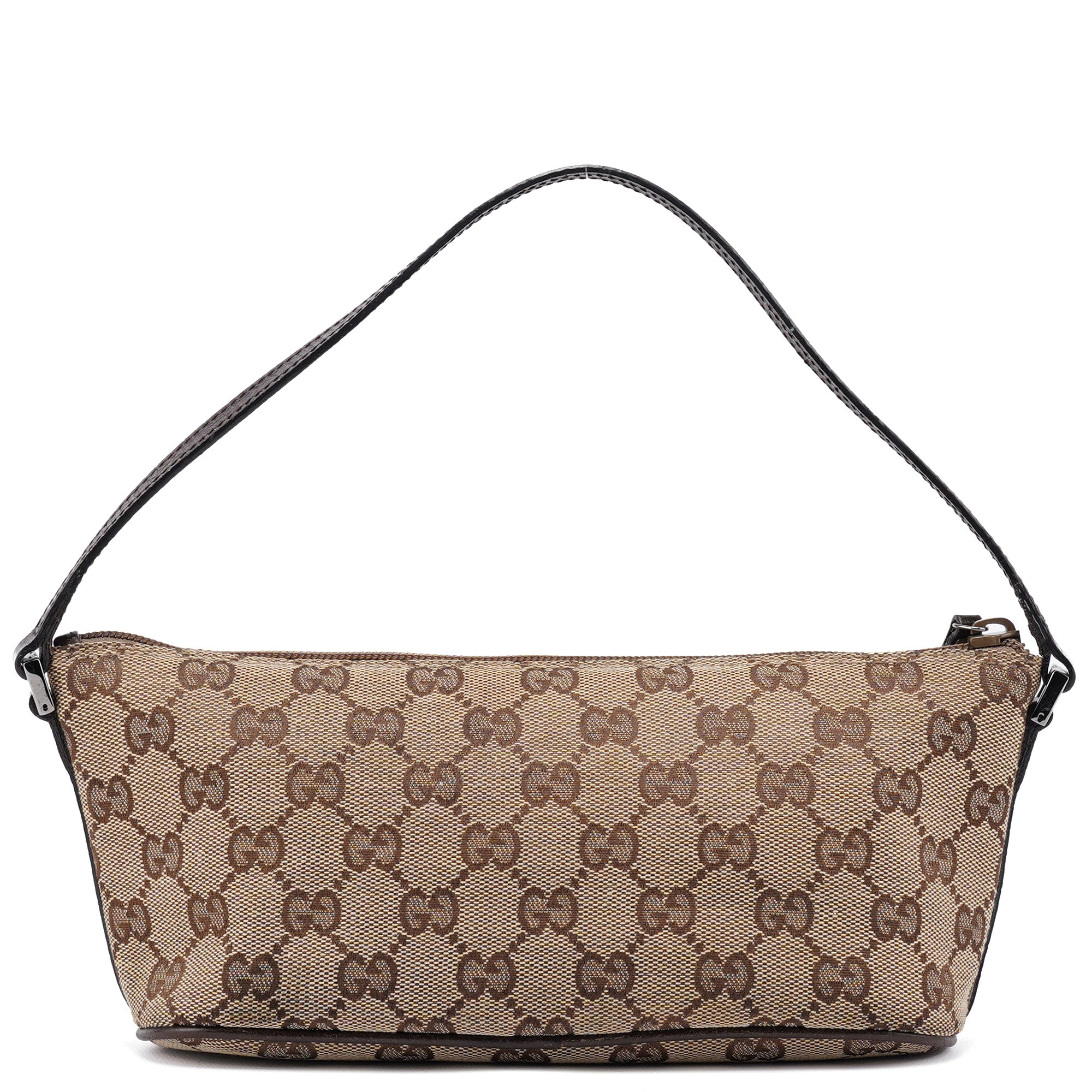 07198 Beige Brown GG Boat Pochette