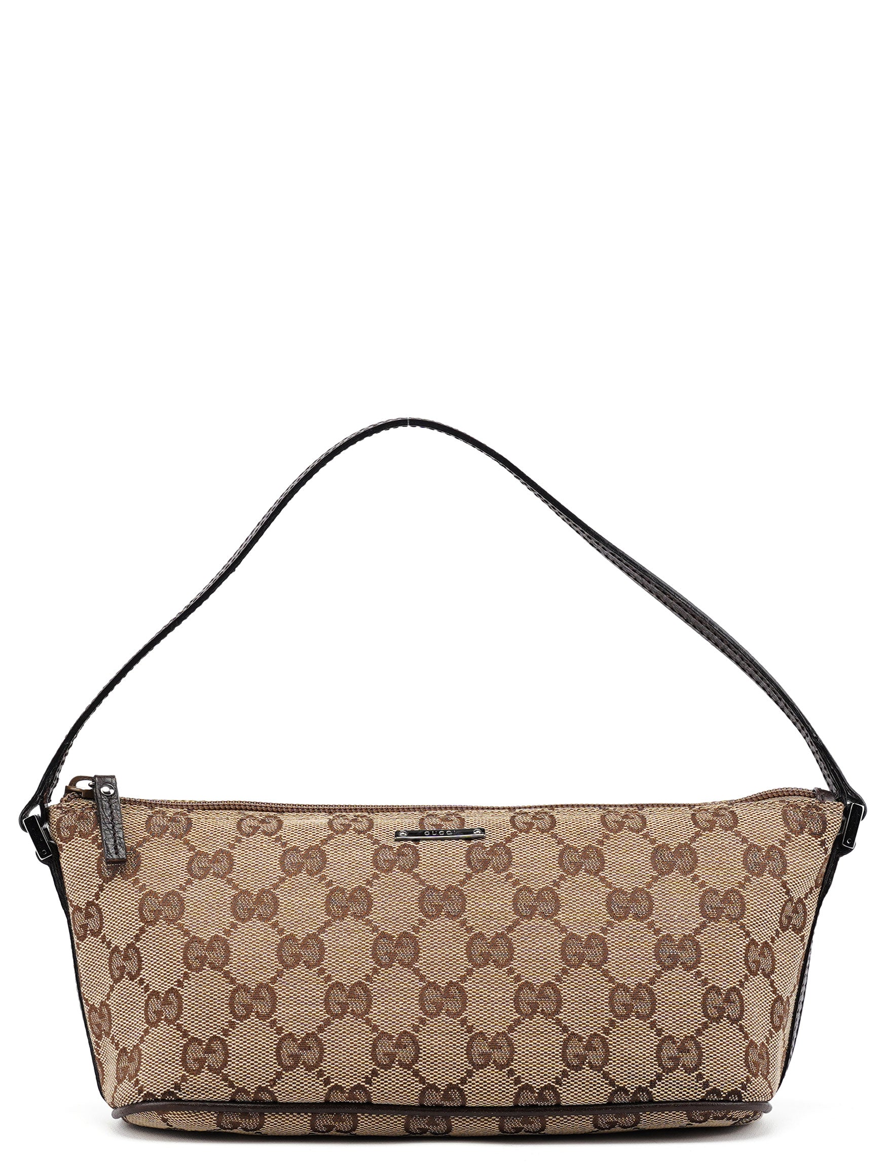 07198 Beige Brown GG Boat Pochette