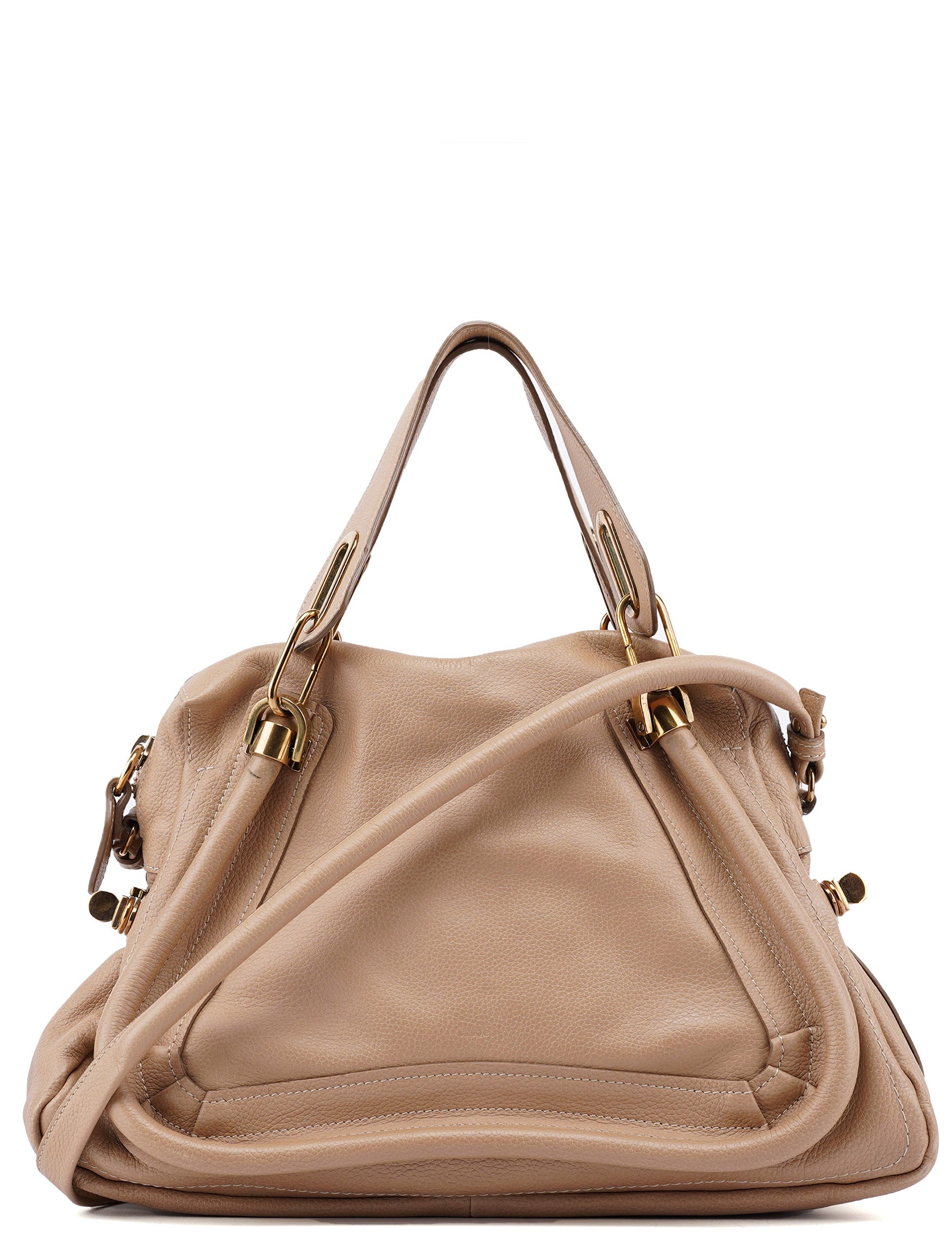 Beige Leather Paraty 2-Way Shoulder Bag