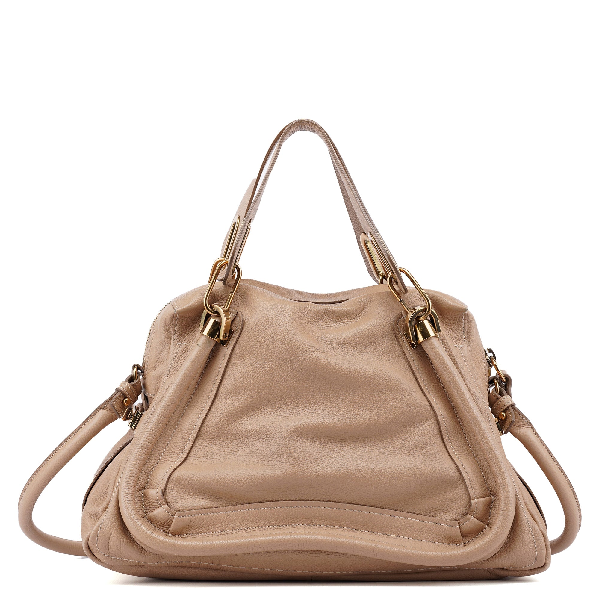 Beige Leather Paraty 2-Way Shoulder Bag