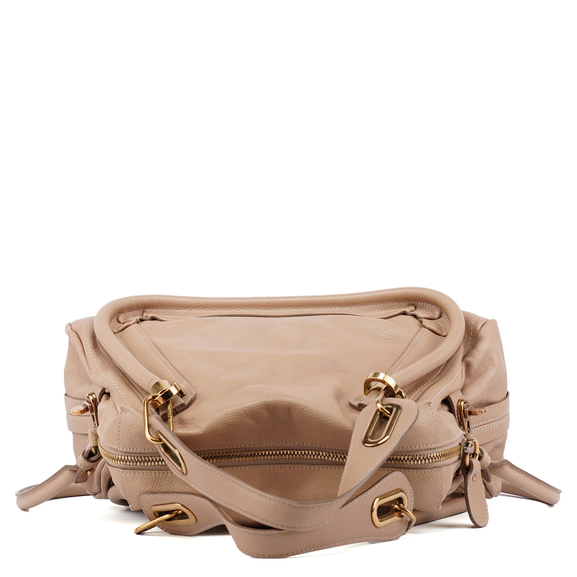 Beige Leather Paraty 2-Way Shoulder Bag