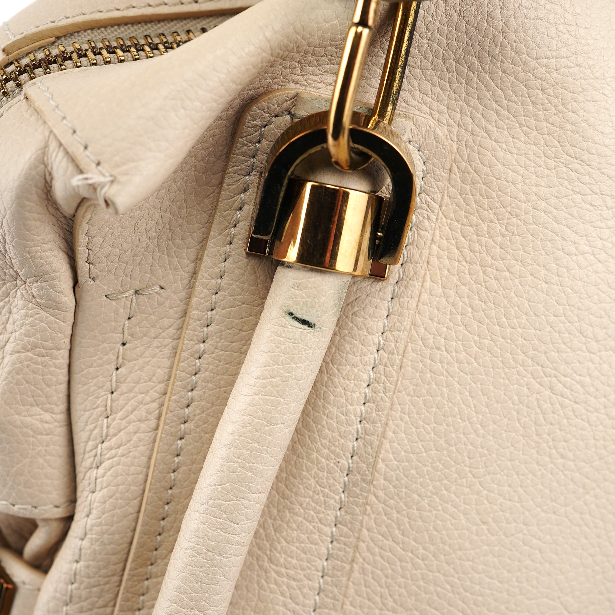 Beige Leather Paraty 2-Way Shoulder Bag