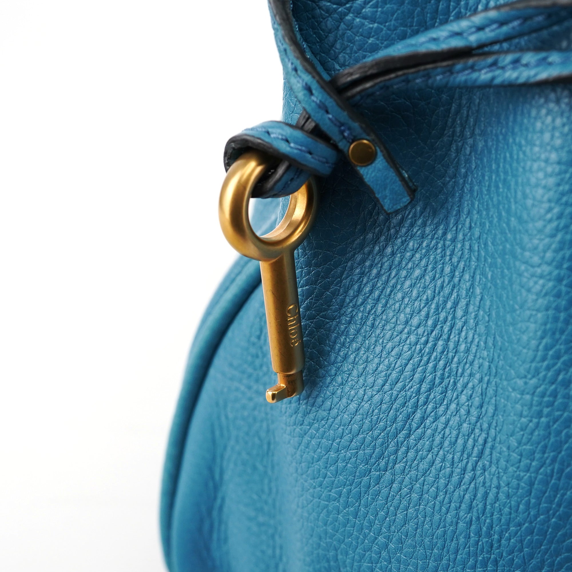 Baby Blue Leather Paddington Shoulder Bag