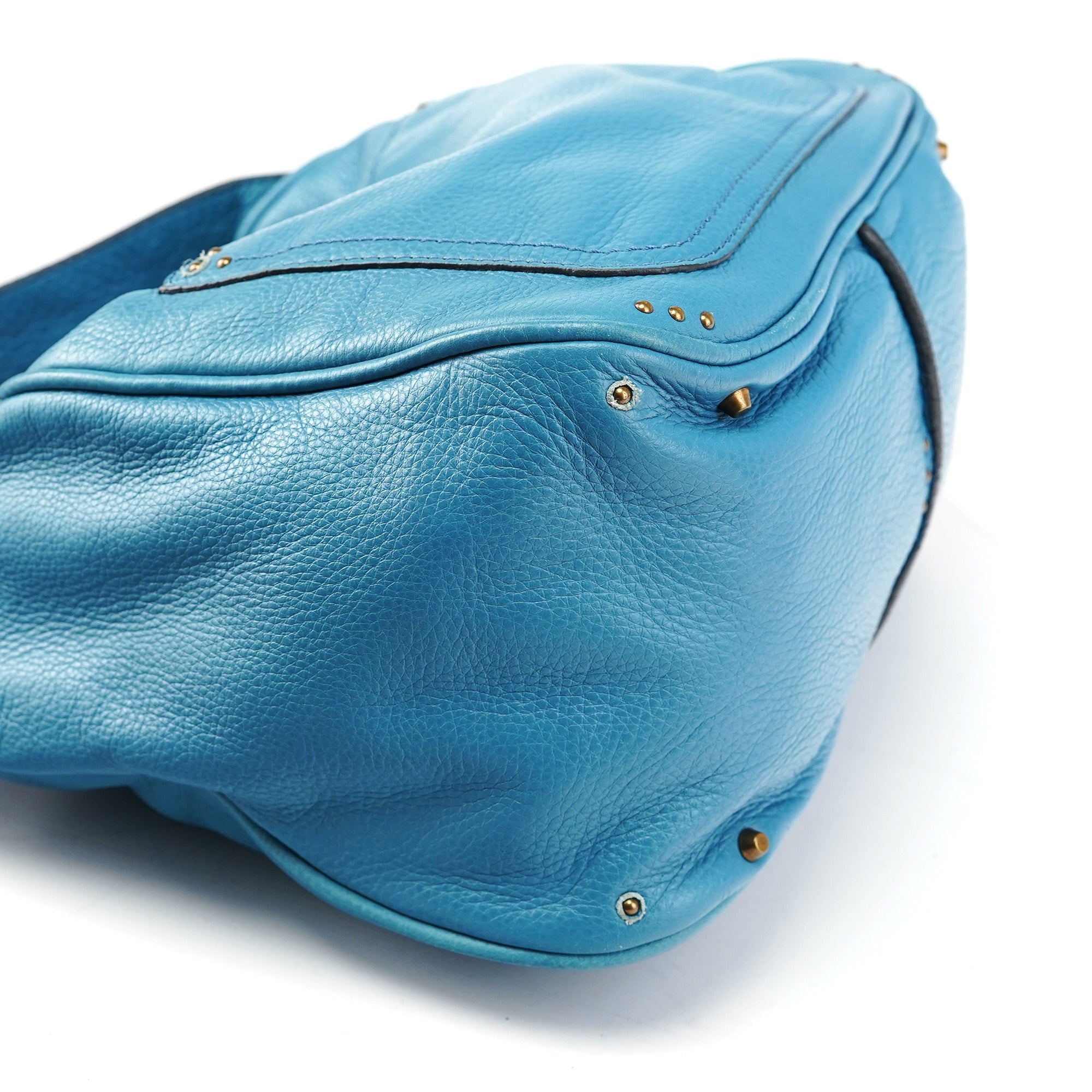 Baby Blue Leather Paddington Shoulder Bag