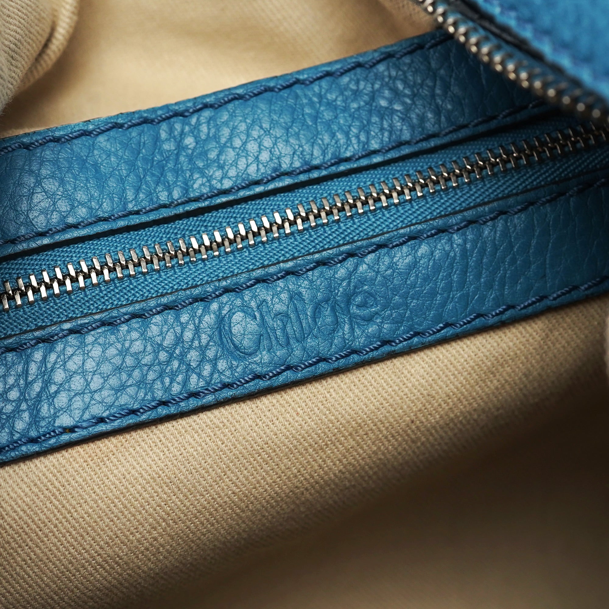 Baby Blue Leather Paddington Shoulder Bag