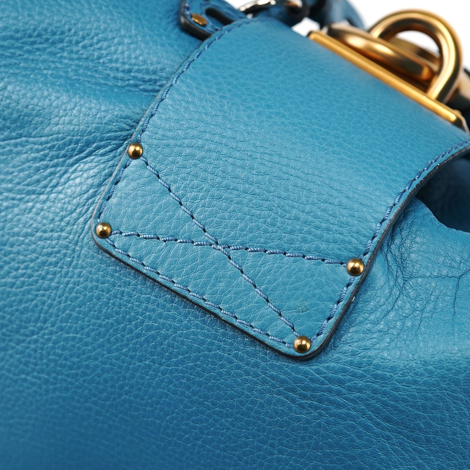 Baby Blue Leather Paddington Shoulder Bag