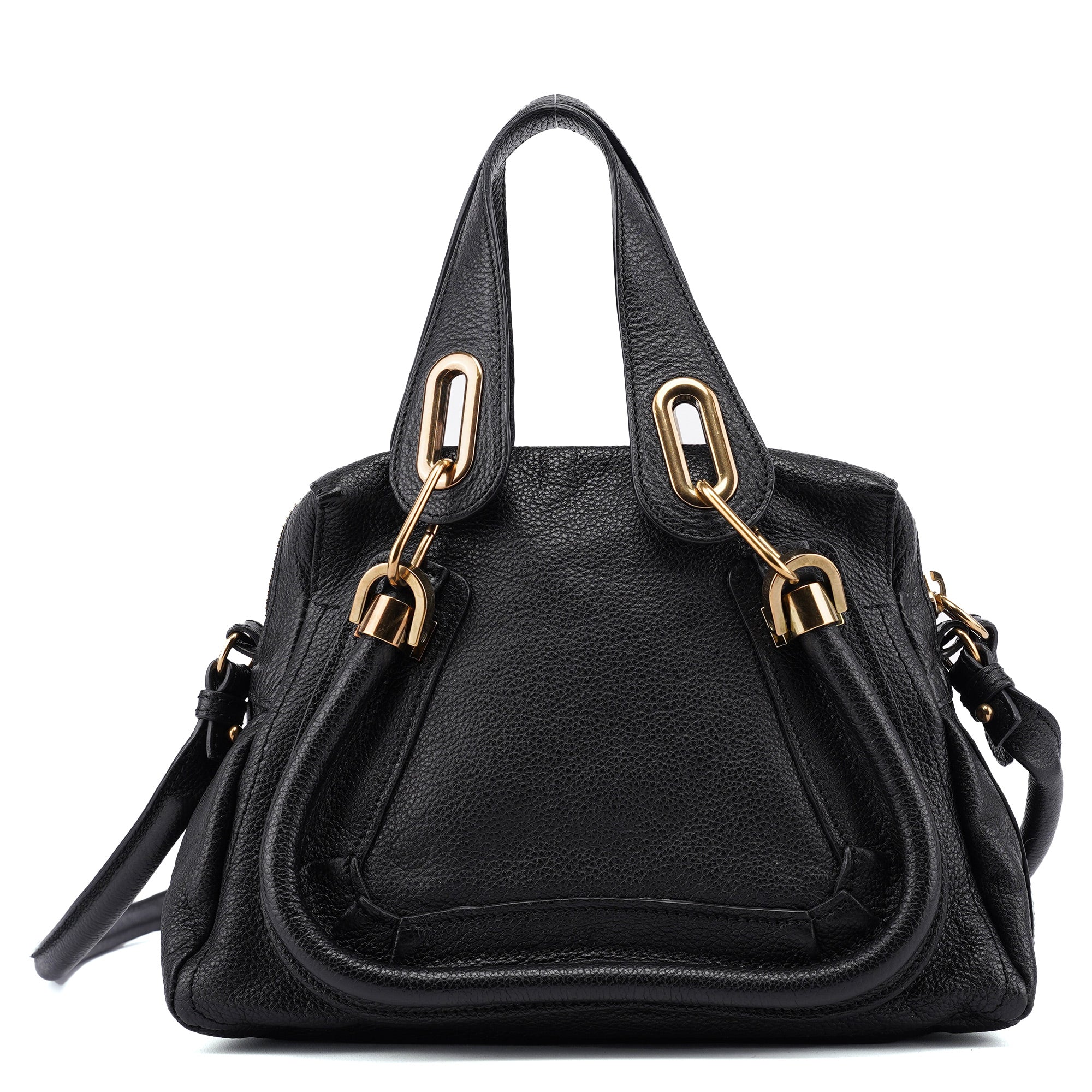 Black Leather Paraty 2-Way Shoulder Bag