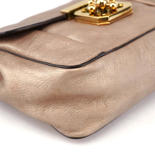 Chloé Bronze Metallic Leather Elsie Shoulder Bag