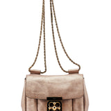 Chloé Bronze Metallic Leather Elsie Shoulder Bag