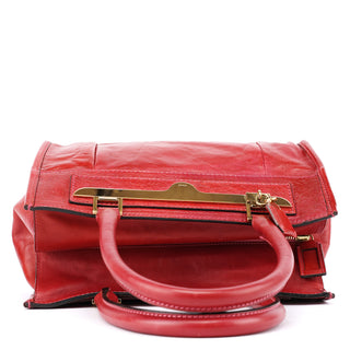 Burgundy Lambskin Leather Tote Bag