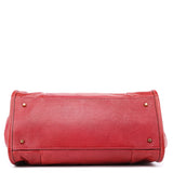 Burgundy Lambskin Leather Tote Bag