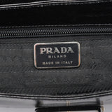 B6663 Madras skuldertaske i sort kalveskind
