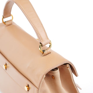 Beige Leather Muse 2-Way Bag