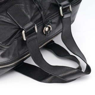 Black Leather Betty Tote Bag