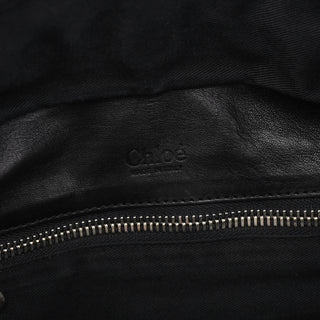 Black Leather Betty Tote Bag