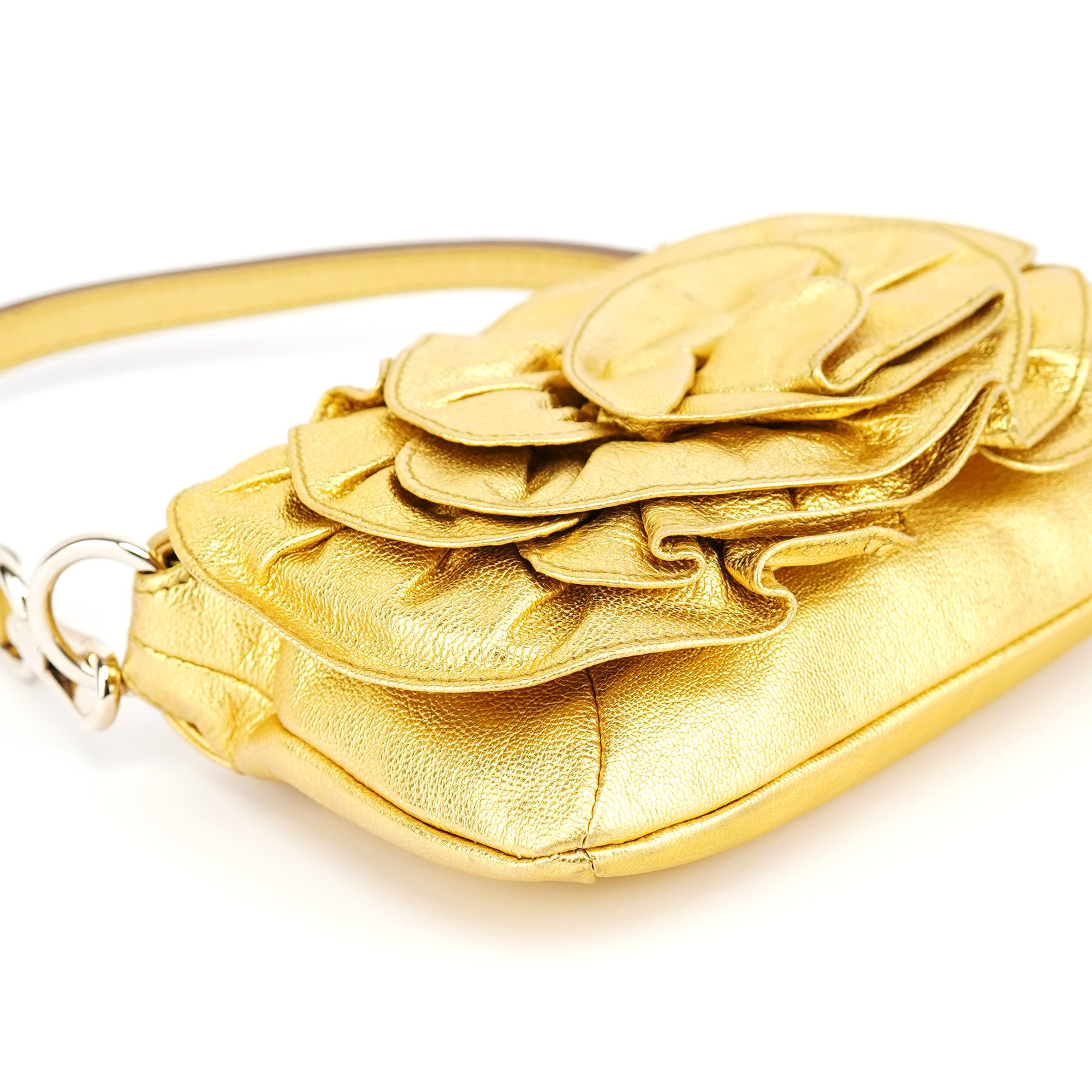 Yves Saint Laurent 2003 Gold Leather Mini Nadja Bag