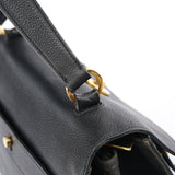 Yves Saint Laurent Black Leather Muse Two 2-Way Bag