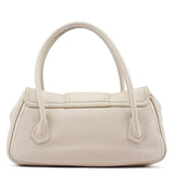 Ivory Leather Belt Bowling Bag