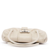 Ivory Leather Belt Bowling Bag