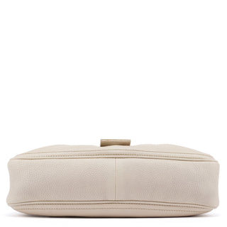 Ivory Leather Belt Bowling Bag