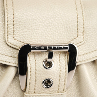 Ivory Leather Belt Bowling Bag