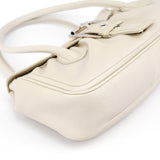 Ivory Leather Belt Bowling Bag