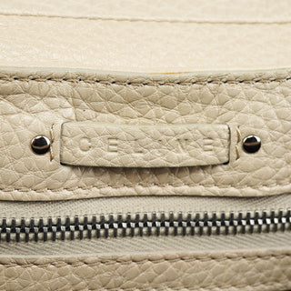 Ivory Leather Belt Bowling Bag