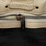Ivory Leather Belt Bowling Bag