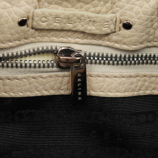 Ivory Leather Belt Bowling Bag
