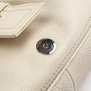Ivory Leather Belt Bowling Bag