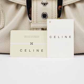 Ivory Leather Belt Bowling Bag