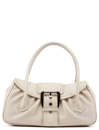 Ivory Leather Belt Bowling Bag