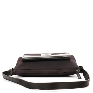 Brown Canvas Square G Shoulder Bag