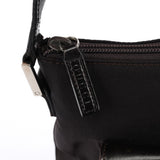 Brown Canvas Square G Shoulder Bag