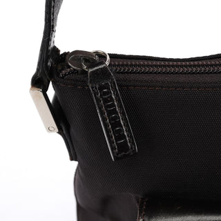 Brown Canvas Square G Shoulder Bag