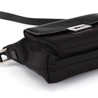 Brown Canvas Square G Shoulder Bag