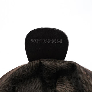 Brown Canvas Square G Shoulder Bag