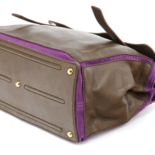 Dark Green Purple Leather Muse Two Bag