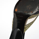 1999 Green Snakeskin Pointed Mules EU 37