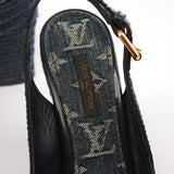 Sandales compensées espadrilles en Monogram Denim EU 37