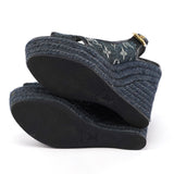 Sandales compensées espadrilles en Monogram Denim EU 37