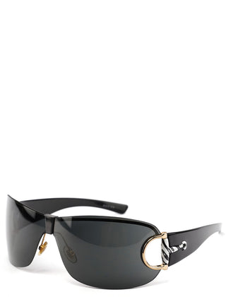 GG 2746/S Black Horsebit Shield Sunglasses