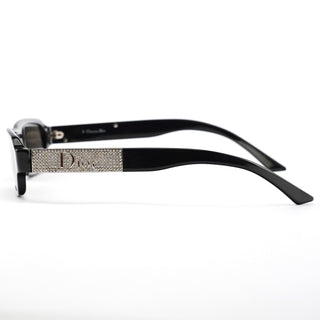 DiorSunStrass 2 Black Strass Rectangular Sunglasses