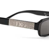 DiorSunStrass 2 Black Strass Rectangular Sunglasses