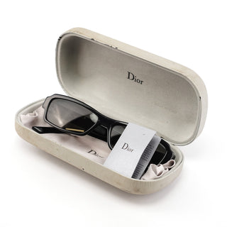 DiorSunStrass 2 Black Strass Rectangular Sunglasses
