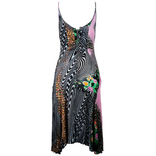 Cavalli Class 2000's Multicolor Animal Floral Print Mesh Dress