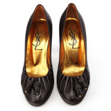 Brown Nappa Leather Tassel Pumps EU 35