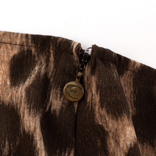 Just Cavalli 2000s Leopard Print Fishtail Maxi Skirt